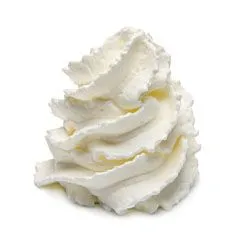 Crown of whipped cream